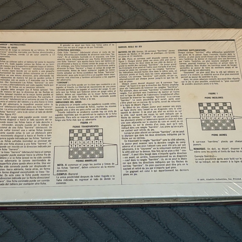 Aladdin‎ Barrier The International Game of Tactical Momentum Vintage 1975 Sealed - Picture 5 of 5